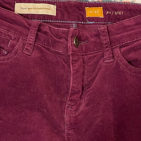 Anthropologie Pilcro and the Letterpress Corduroy STET pants size 26 - Picture 3 of 4